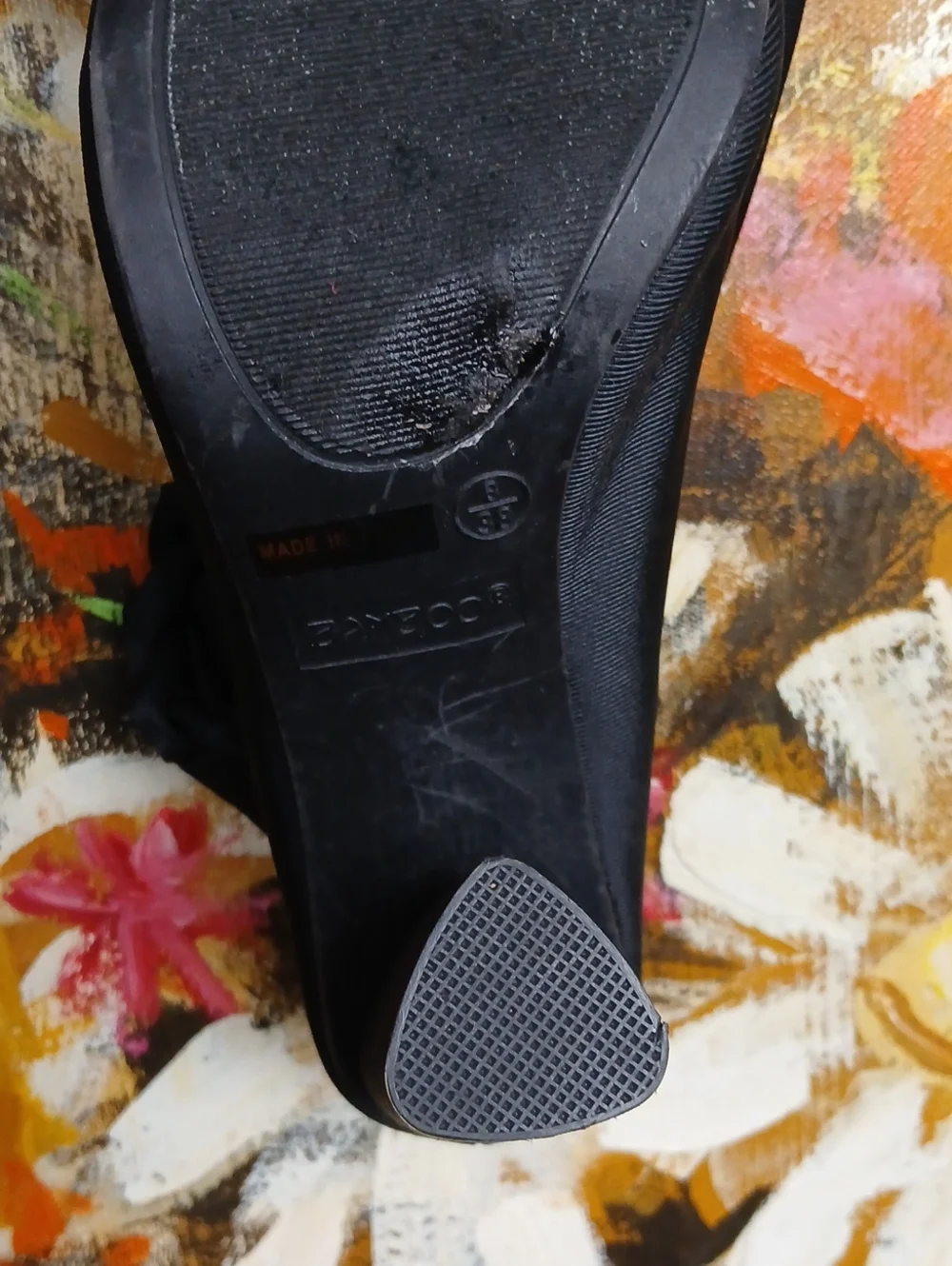 Bamboo Black Peep Toe Lace Up Thigh High Boots Size 8